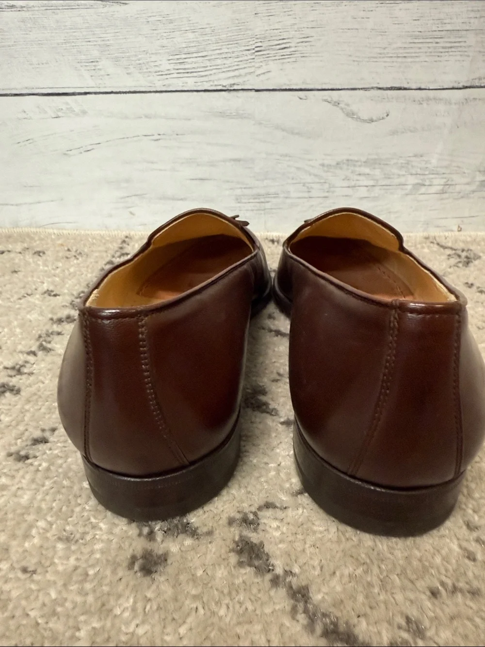 Gucci Men’s Brown Leather Tassel Loafers